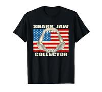White Shark jaw Collector Value Graphic T-Shirt, Men, Black, M