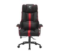 White Shark Le Mans Faux Leather Gaming Chair - Black and Red