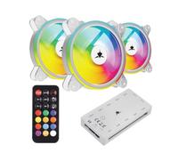 White Shark NEBULA-2 ARGB Gaming Case Fans | 3 x 120mm, White RGB Fan Kit