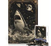 White Shark Tarot Card Jigsaw Puzzles 1000 Pieces Think Training Quiet Recreation Defined Edges Heartfelt Gift (38x26cm)