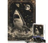 White Shark Tarot Card Jigsaw Puzzles for Teenagers 1000 Pieces Brain Wellness Mind Calming Fun Perfect Lock (50x75cm)
