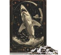 White Shark Tarot Card Puzzle Fun Activity for at Home Premium Cardboard Jigsaw Puzzle for Adults Teen 1000pcs (75x50cm)