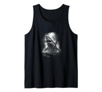 White Shark Want Attack Underwater Ocean Scene Tank Top
