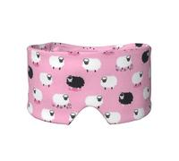 White Sheep On Pink Background Print Eye and Ear Muffs Blackout Sleeping Noise Blocking Ear for Adults Kids Men Women