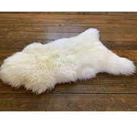White Sheepskin rug fur skin leather hide100% Natural Wool made from British Sheep (Medium 100-110cm x 65-80cm fur 4-8cm)