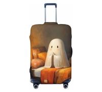 White Sheet Ghost Hands Folded in Prayer Elastic Travel Luggage Covers Dustproof Scratch-Resistant Suitcase Protector Fit 22-24 Inch