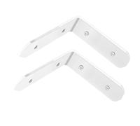 White Shelf Bracket, Right-Angle Bracket, Strong Load-Bearing Capacity, Suitable for Shelves, Corner Support Brackets(White,120*140mm(4.7*5.5inch))