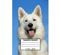 White Shepherd: Dog Composition Notebook: Wide Ruled Paper Notebook | Wide Lined Workbook Journal for Kids, Teens, Students, Children, Girls, Boys, Adults | Soft Animal Cover Diary, Gift
