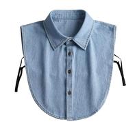 White Shirt Collars for Women, Hollow Out Floral Detachable Collar Removable Dickey False Collar, Women Half Shirt Blouse Top Detachable Fake Collar Pleated Neckline