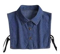 White Shirt Collars for Women, Hollow Out Floral Detachable Collar Removable Dickey False Collar, Women Half Shirt Blouse Top Detachable Fake Collar Pleated Neckline