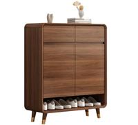White Shoe Cabinet with Bench, Solid Pine Entryway Storage Organizer, Adjustable Interior Shelves for Living Room Hallway, Compact Footrest Seat for Small Spaces