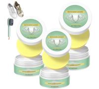 White Shoe Cleaner, 100g, Rinse Free White Shoe Cleaner Cream, Multi-functional Cleaning and Stain Removal Cream with Sponge (3Pcs)