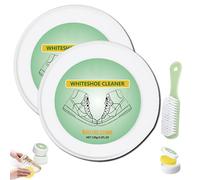 White Shoe Cleaner, 2025 New Multipurpose Shoes Cleaning, Water-Free White Shoe Cleaner Paste with Sponge for Leather Shoes,Tennis Shoe,Canvas Shoe, Easy to Store and Carry(2pcs)