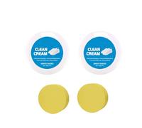 White Shoe Cleaner Cream, Multipurpose No-Wash Solid Cleaning Paste with Sponge, Shoes Decontaminate Solid Paste, Deep Stain Remover & Deodorizer, Shoe Cleaning Kit for Sneaker And Leather (2Pc)