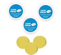 White Shoe Cleaner Cream, Multipurpose No-Wash Solid Cleaning Paste with Sponge, Shoes Decontaminate Solid Paste, Deep Stain Remover & Deodorizer, Shoe Cleaning Kit for Sneaker And Leather (3Pc)