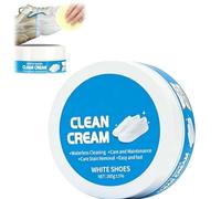 White Shoe Cleaner Cream,Multipurpose No-Wash Solid Comes with Sponge Remove Stains,Cleaning Cream White Shoe Cleaner Remover (1)
