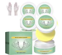 White Shoe Cleaner for Rozino, Multi-purpose Rinse Free White Shoe Cleaner Cream, 2025 New Upgrade Shoe Cleaner Paste, Multipurpose Stain Removal Cream, Restore Dazzling Whiteness Instantly(4pcs)
