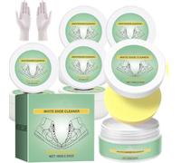 White Shoe Cleaner for Rozino, Multi-purpose Rinse Free White Shoe Cleaner Cream, 2025 New Upgrade Shoe Cleaner Paste, Multipurpose Stain Removal Cream, Restore Dazzling Whiteness Instantly(5pcs)