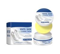 White Shoe Cleaning Cream | Multipurpose Solid 100g with Sponge No-Wash,White Shoe Cleaning Paste - for Home Apartment Travel Laundry Room, Boots Sneakers Leather Canvas Soles