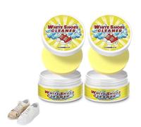 White Shoes Cleaner, All-Purpose White Shoe Cleaner Cream with Sponge, Shoe Cleaner for Leather, Canvas & Rubber Soles (2pcs)