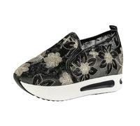 White Shoes for Women Wide Fit Trainers for Women Stylish with Straps Flat Thick Sole Wavy Toe Design for Everyday Comfort Versatility Espadrilles Casual Summer