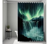 White Shower Curtain, Shower Curtains Fall Bathroom Curtains with 12 Hooks, HD Printing Waterproof Bath Curtain Quick-Drying Washable for Wet Room, Bathroom Decor, Shower Stall 90x200cm -ly25072VJ