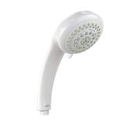White Shower Handset 6 Mode Function Large Head Easy Clean Nozzles