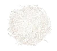 White Shredded Tissue Paper for Gift Boxes Stuffing 100 g Hampers Filling and Packaging Filler, Soft Shreds Raffia Paper Suitable Party Easter Christmas Father's Day