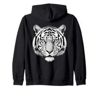 White Siberian Bengal Tiger Endangered Wildlife Cat Zip Hoodie