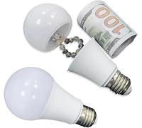 White Sight Secret Light Bulb, Safe Light Bulb Secret Compartment, Diversion Safe, Storage Realistic Light Bulb Decoy Hiding Box, Secret Hiding Spot- Diversion Safe Stash Hide Valuables