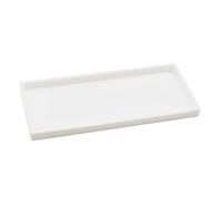 White Silicone Organizer Tray.20 * 10 * 1.8cm Decorative Storage Organizer Tray Vanity Trays For Bathroom/Sink/Hotel/Home