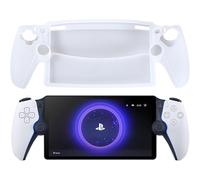 (White) Silicone Protective Case Non-Slip Protective Cover for PS5 Portal (Black)