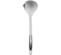 White Silicone Stainless Steel Grease Separator Ladle for Soup Serving