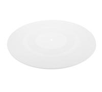 White Silicone Turntable Platter Mat for Vinyl Playback and Studio | Non-slip Grooves and Label Recess, One-piece Pad for Platter Use, Reduces Noise and Cushioning