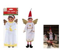 White Silk Angel Outfit for Elf Doll (1 Pc.) - Elegant Design, Perfect for Christmas Gifts & Keepsake