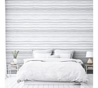 White Silver Glitter Wallpaper Arthouse Mineral Stripe Vinyl Paste The Paper