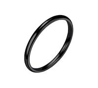 White Silver Women Jewelry Solid Geometry Ring Fashion Ring 925 Rings Calm Rings for Women (Black, 9号)