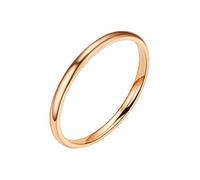 White Silver Women Jewelry Solid Geometry Ring Fashion Ring 925 Rings Calm Rings for Women (Rose Gold, 5号)