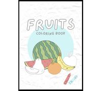 White Simple Fruits Coloring Book Worksheet