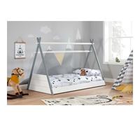 White Single Bed Frame Birlea Teepee 3FT Grey Indian Tipi Solid Wood Canopy