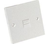 White Single Gang Flush Master Telephone/Phone Socket -for BT Virgin Media