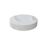 White Single Outlet Ceiling Rose 120mm Side Fitting Pendant Light Fitting Low Profile Modern Ceiling Canopy with One Cable Entry Easy Fit Electrical Rose for Home Lighting Installation (2 Outlets)