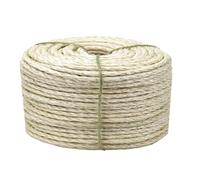 White Sisal Rope 3mm by 164-Feet for Cat Scratching Post Tree Tower Replacement Repair and Replace, DIY Hemp Twine Rope for Kittens Shelves Furniture Window Bed Perch House Climbing, 3mm by 50m