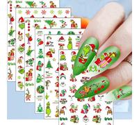 White Skeleton Hand Nail Art Stickers - Halloween Decals 5D Embossed Skull Design Sticker Acrylic Decoration for Women Holiday Charm 2 Sheets