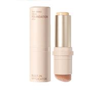 White Skin Foundation Stick,Double Head Multi-Use Face Makeup Stick With Brush,Full Coverage Contour & Natural Matte Finish,Moisturizing, Lightweight,Blurs Pores,Long-Lasting Wear for Daily Use