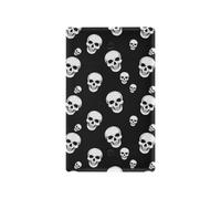 White Skull Black Blank Cover Plate for Light Switch, 4.53 x 2.76 Inches, PC Outlet Plate Cover for Unused Switches