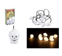 White Skull Design LED Lights (Pack of 8) - Dazzling & Unique Design, Ideal for Home Decor, Halloween Parties, Events, & Haunted Attractions
