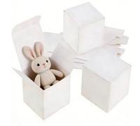 White Small Cardboard Gift Boxes with Lids - Easy-to-Assemble Kraft Paper Present Boxes for Birthdays Weddings Holidays Parties 12 Pieces LLSC-555