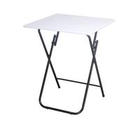 (White, Small) Folding Side Table Indoor Outdoor Coffee Drink