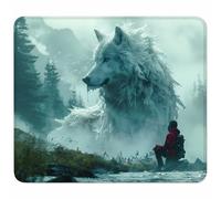 White Small Mouse Mat 270x220mm Gaming Mouse Pad Animal, Non-Slip Rubber Base, Waterproof Surface, Stitched Edges Mousemat, Compatible with Laser and Optical Mice Wear-Resistant, Gifts for Men K-9213